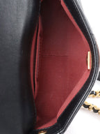 Chanel 21B Black Lambskin Quilted Mini Square Flap Bag GHW