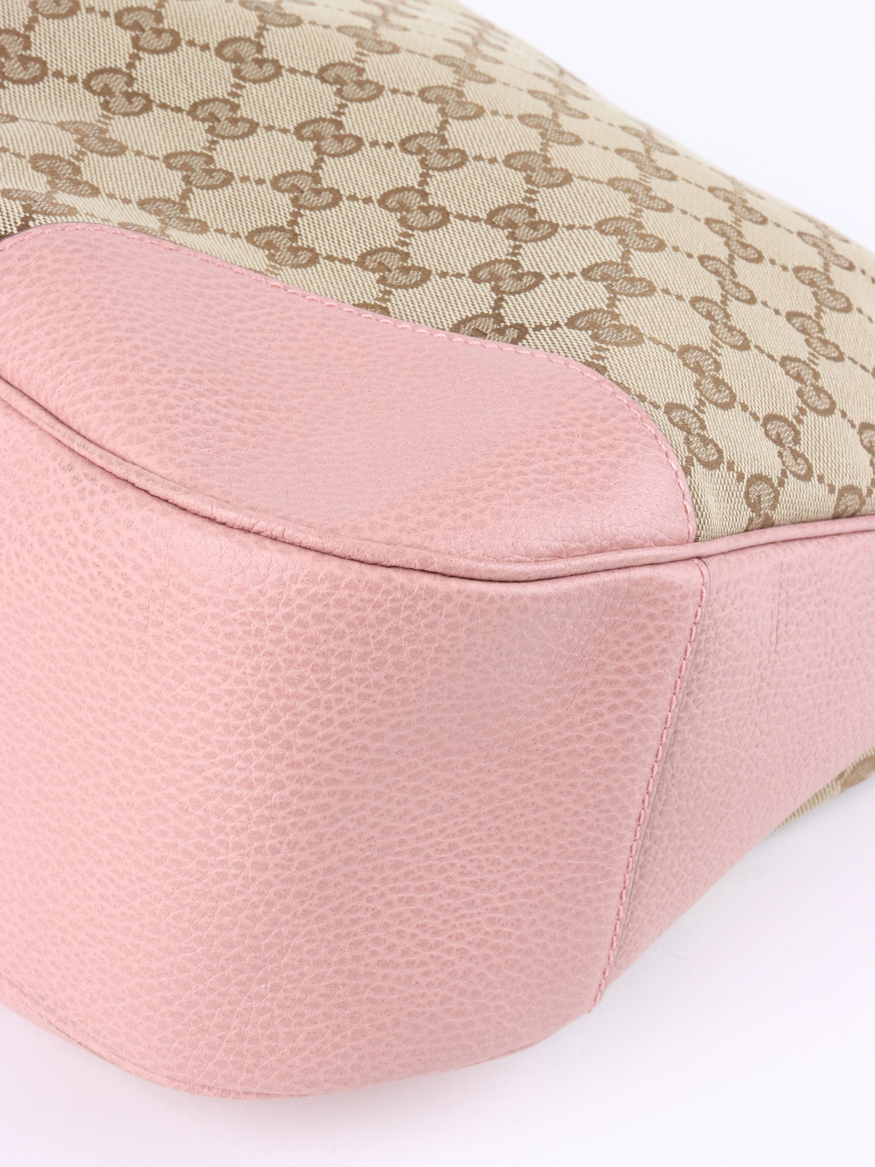 Gucci Large Dusty Pink GG Canvas Bree Hobo bag