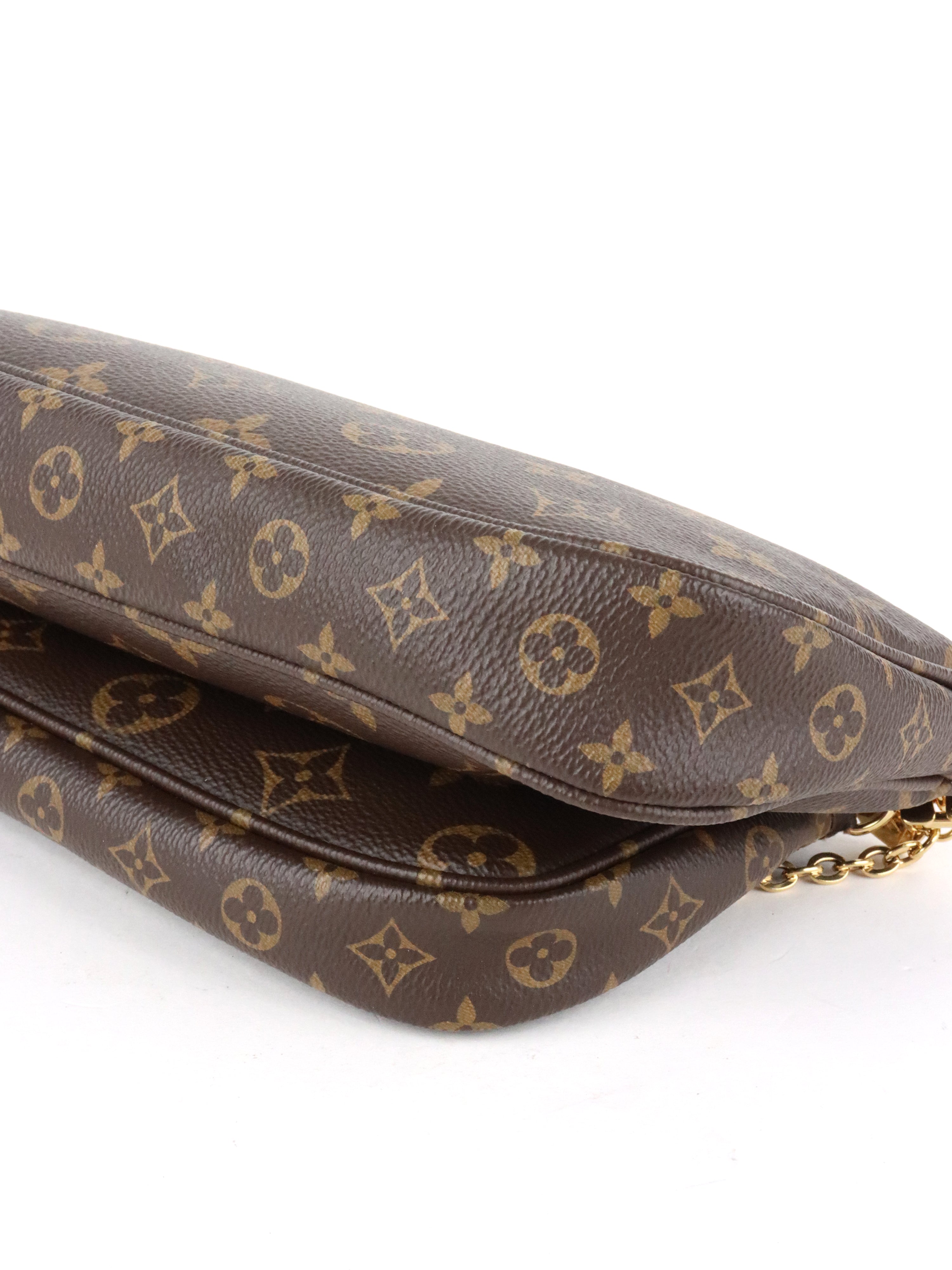 Louis Vuitton Khaki Multi Pochette Monogram Accessoires