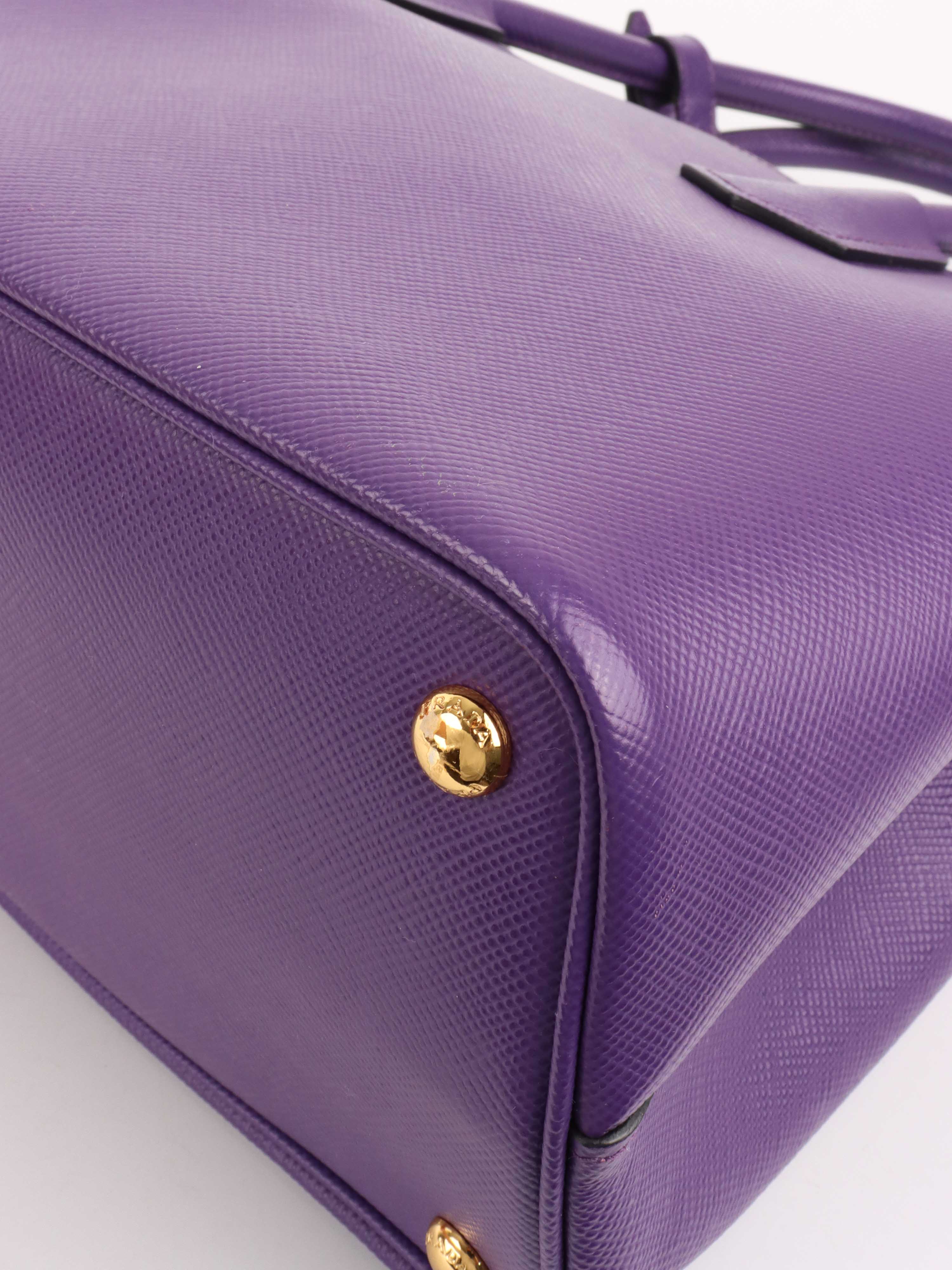 Prada Limited Edition Purple Saffiano Tote.