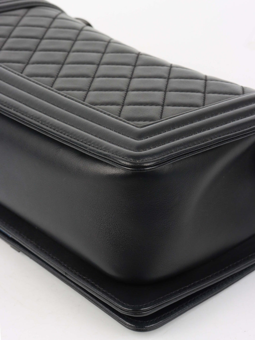 Chanel So Black Medium Lambskin Boy Bag.