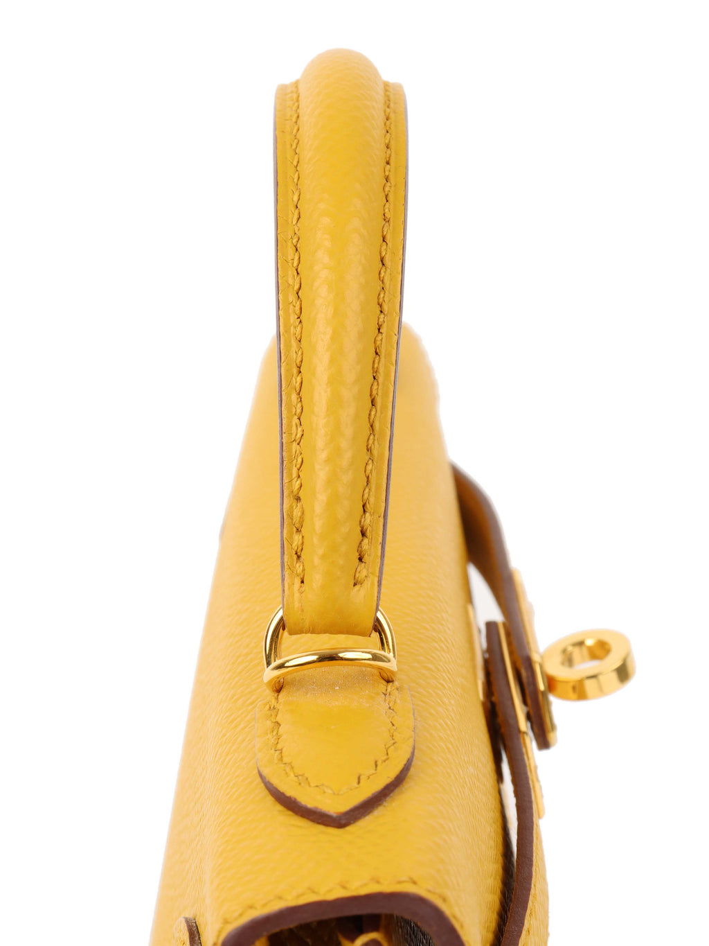 Hermes 9D Jaune Amber Mini Kelly II Epsom GHW