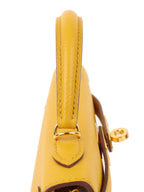 Hermes 9D Jaune Amber Mini Kelly II Epsom GHW