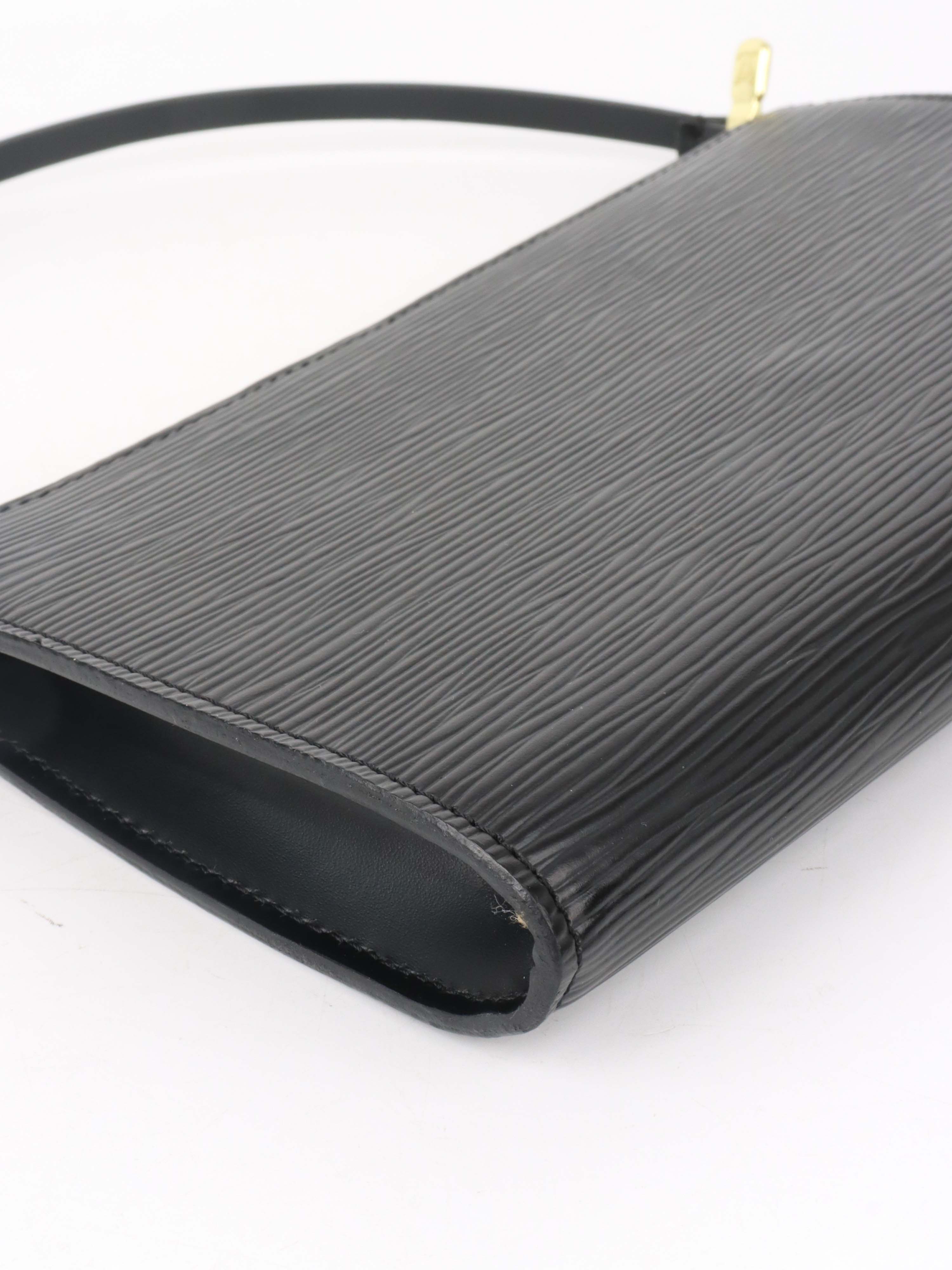 Louis Vuitton Black Epi Leather Pochette Accessoires.