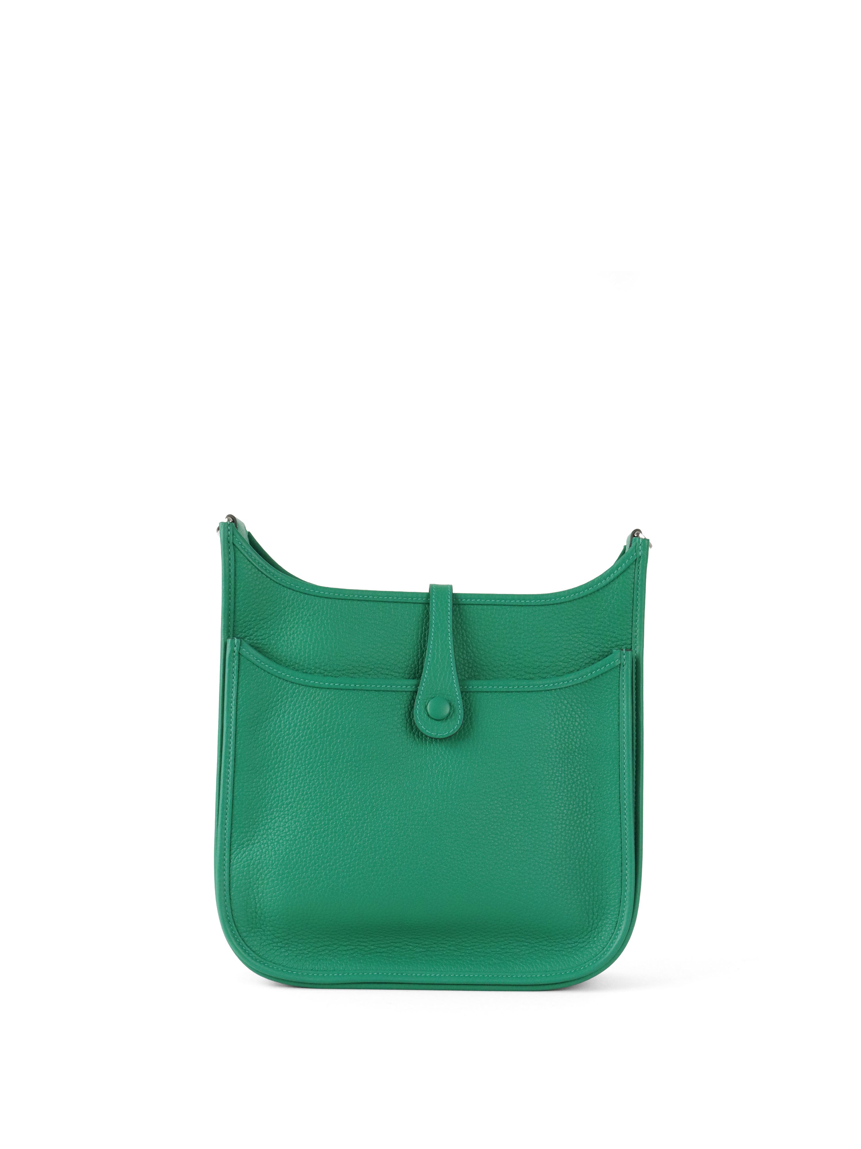 Hermes Evelyne III 29 in Vert Vertigo Gris Pale.