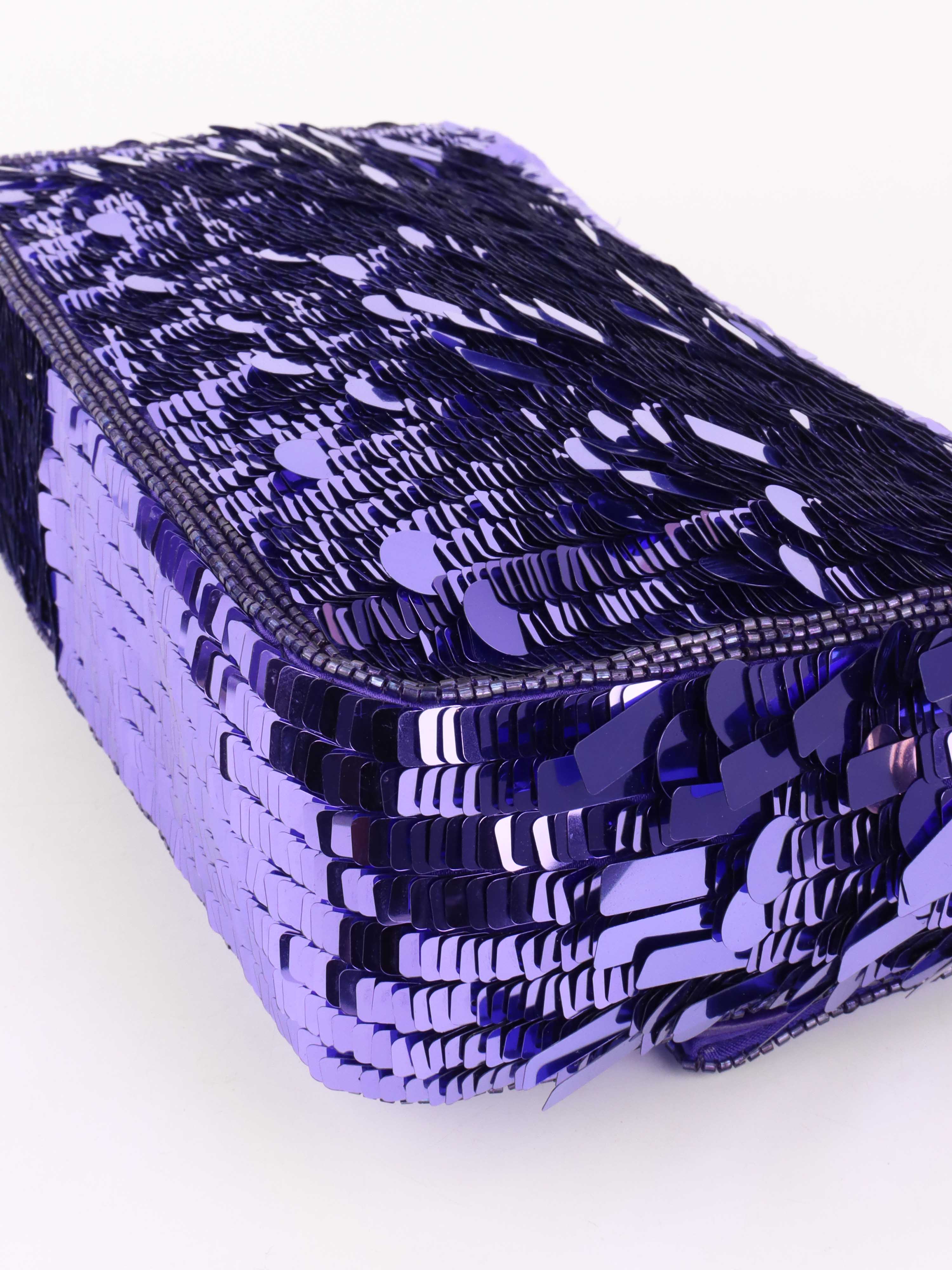 Fendi Purple Sequinned Baguette Bag.