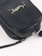 Saint Laurent Black Mini Blogger Tassel Crossbody Bag
