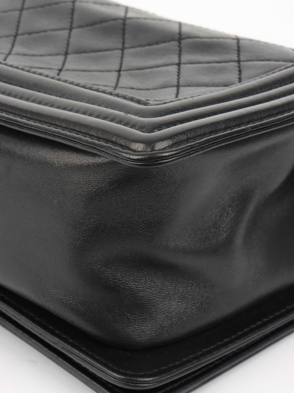 Chanel Black Medium Lambskin Boy Bag.
