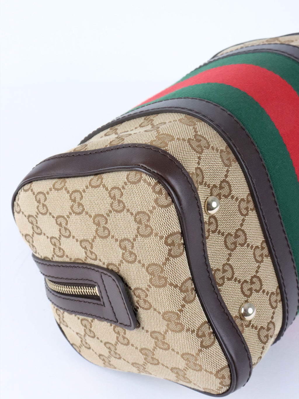 Gucci Small Web Vintage Boston Bag