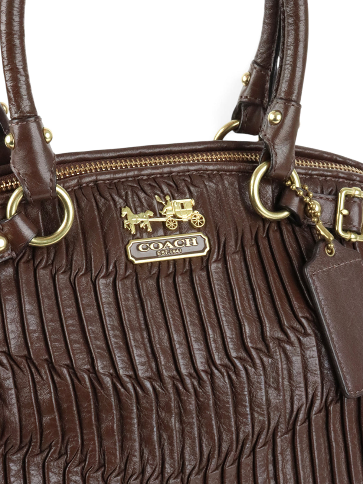 Coach Vintage Dark Brown Sophia Madison Satchel Shoulder Bag