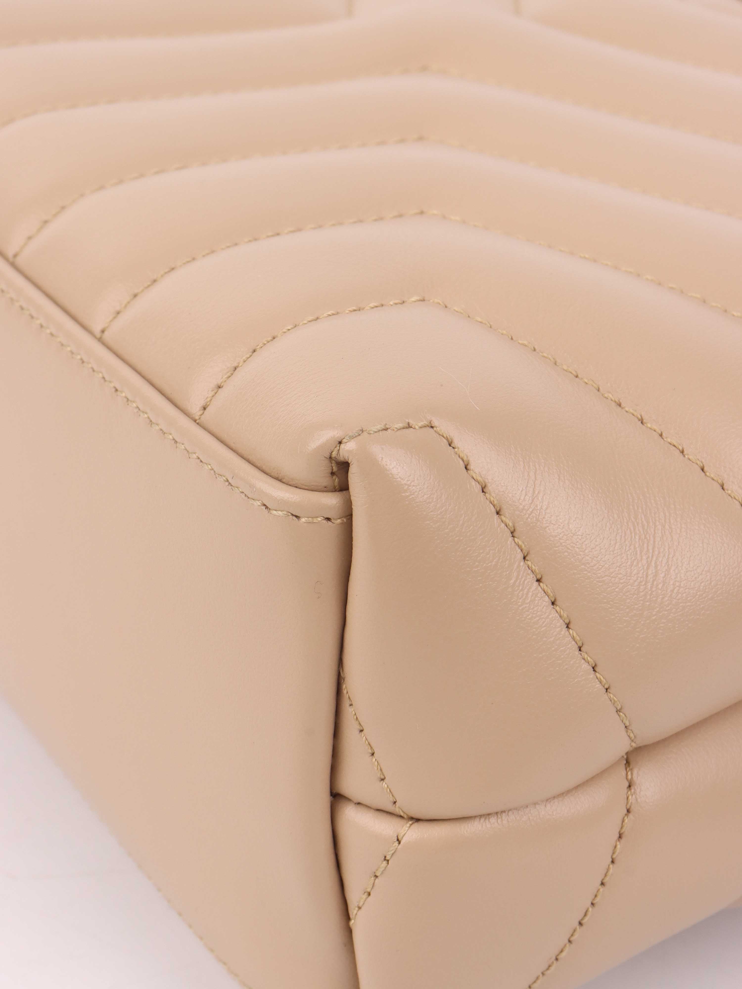 Saint Laurent Small Beige Loulou Bag.