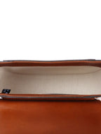 Gucci Brown Charisma Logo Embossed Leather Shoulder Bag