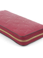 Louis Vuitton Rouge Grenat Monogram Empreinte Zippy Wallet