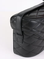 Saint Laurent  Black Quilted Lambskin June Box Shoulder Bag.