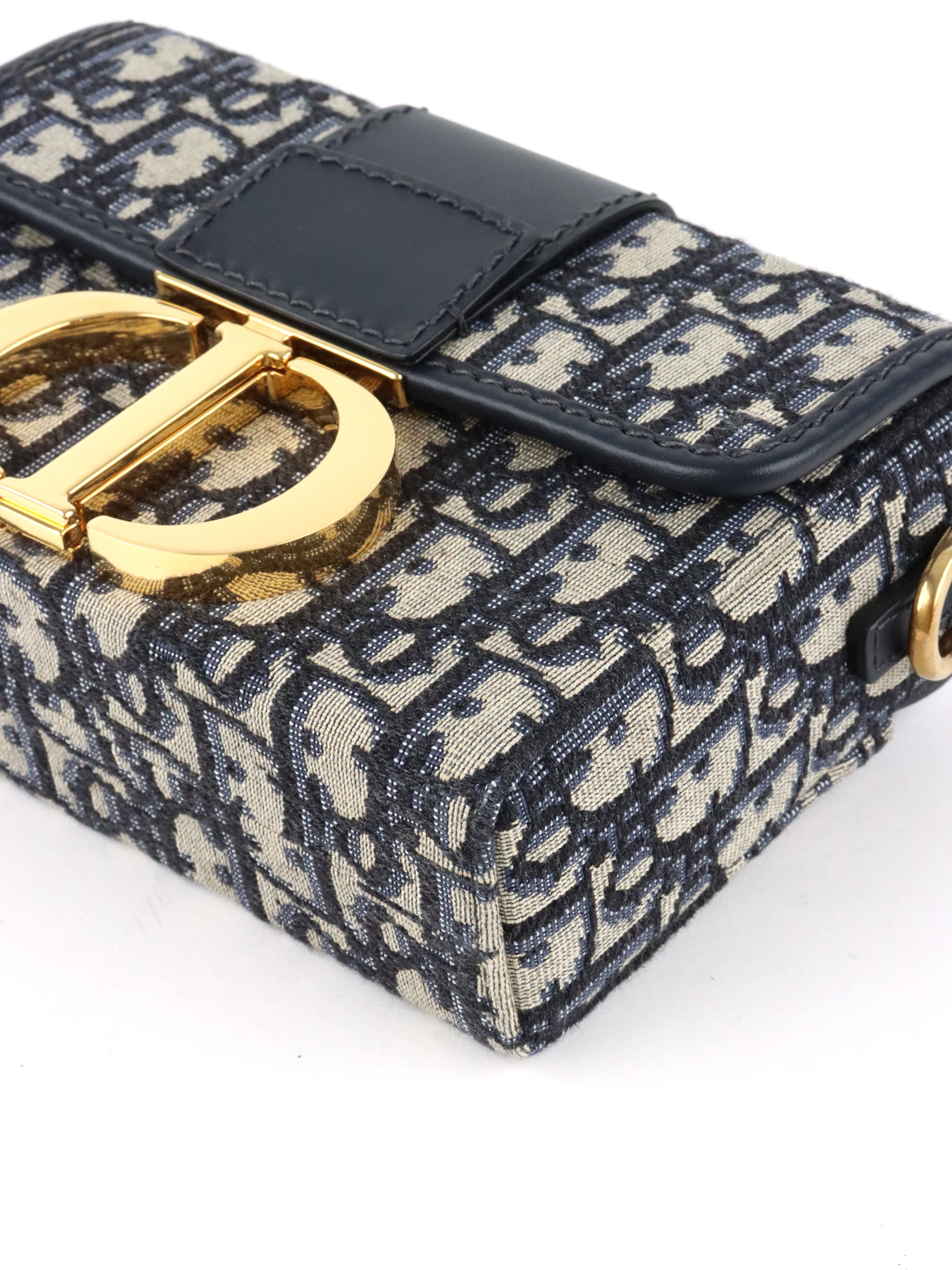 Dior Box 30 Montaigne Navy Oblique  Bag