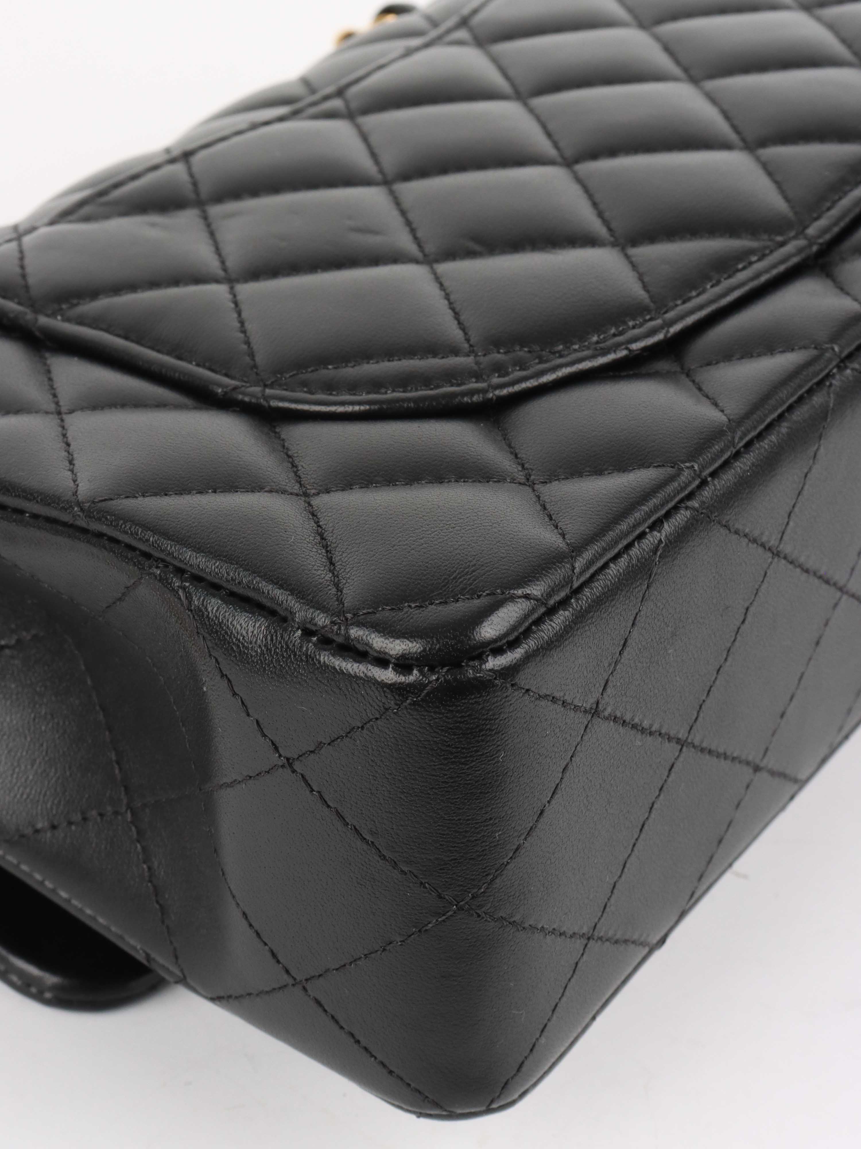 Chanel Small Black Lambskin Classic Flap.