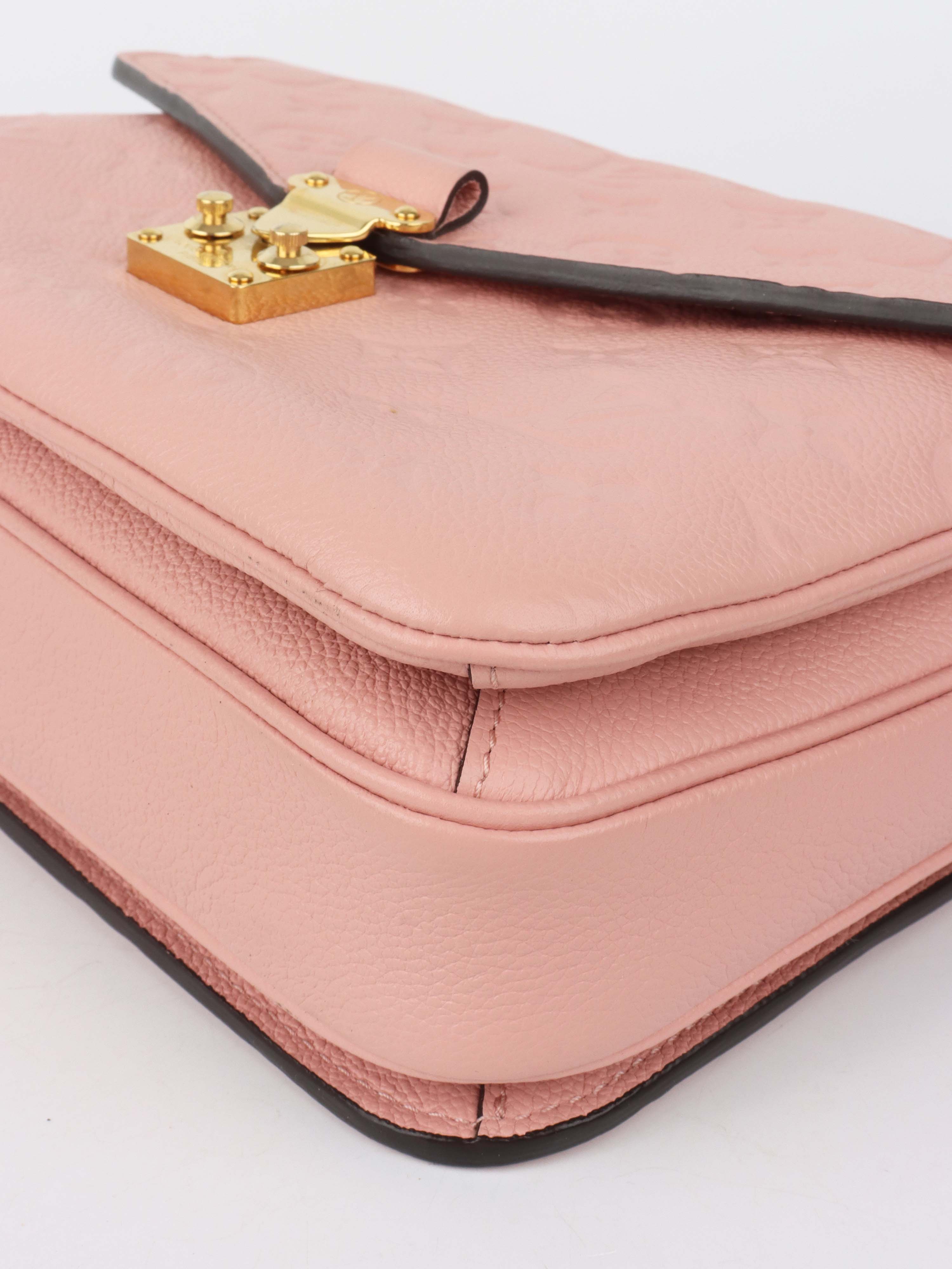 Louis Vuitton Pink Monogram Empreinte Leather Metis