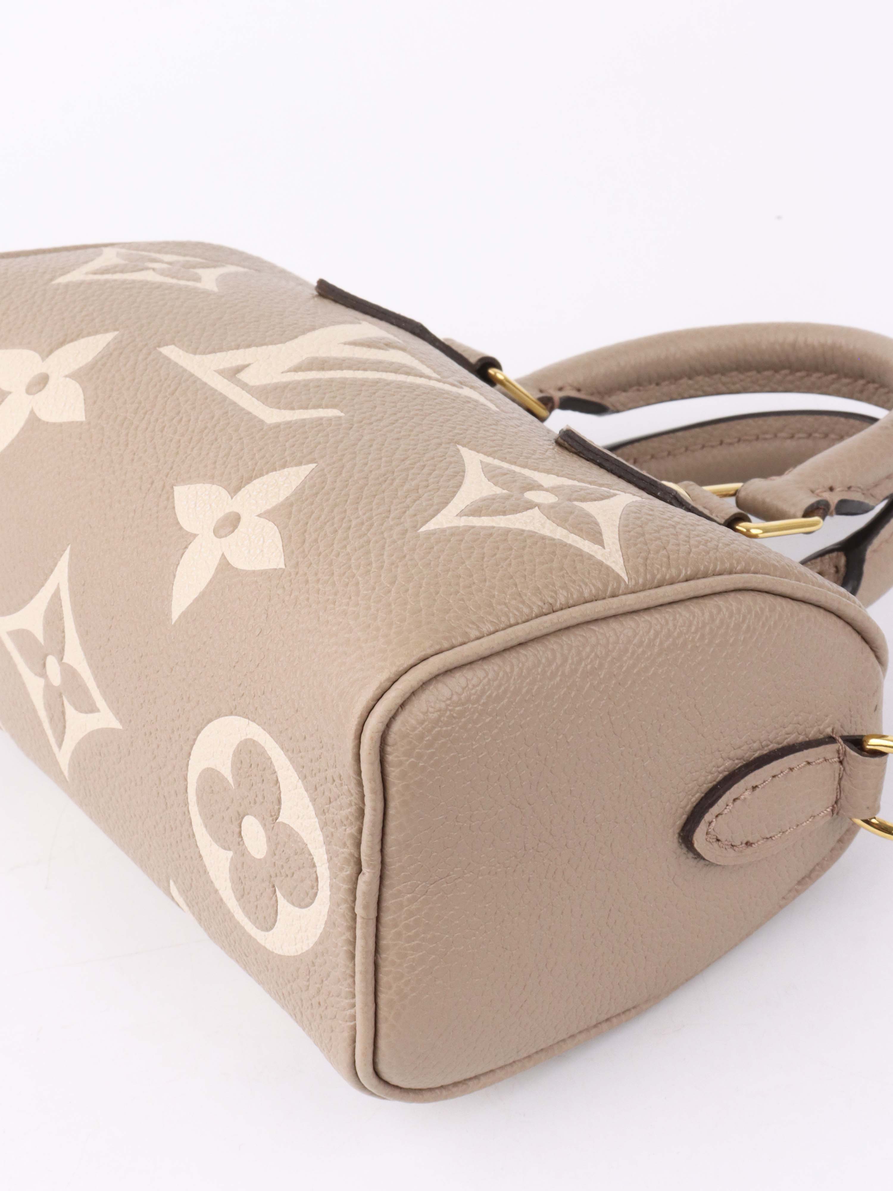 Louis Vuitton Cream Empreinte Nano Speedy Bag