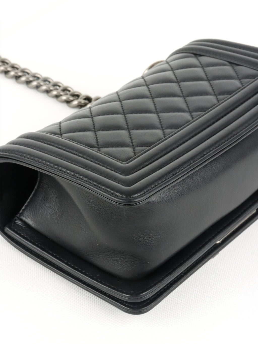 Chanel Black Caviar Boy Wallet On Chain GHW