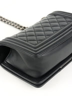 Chanel Black Caviar Boy Wallet On Chain GHW