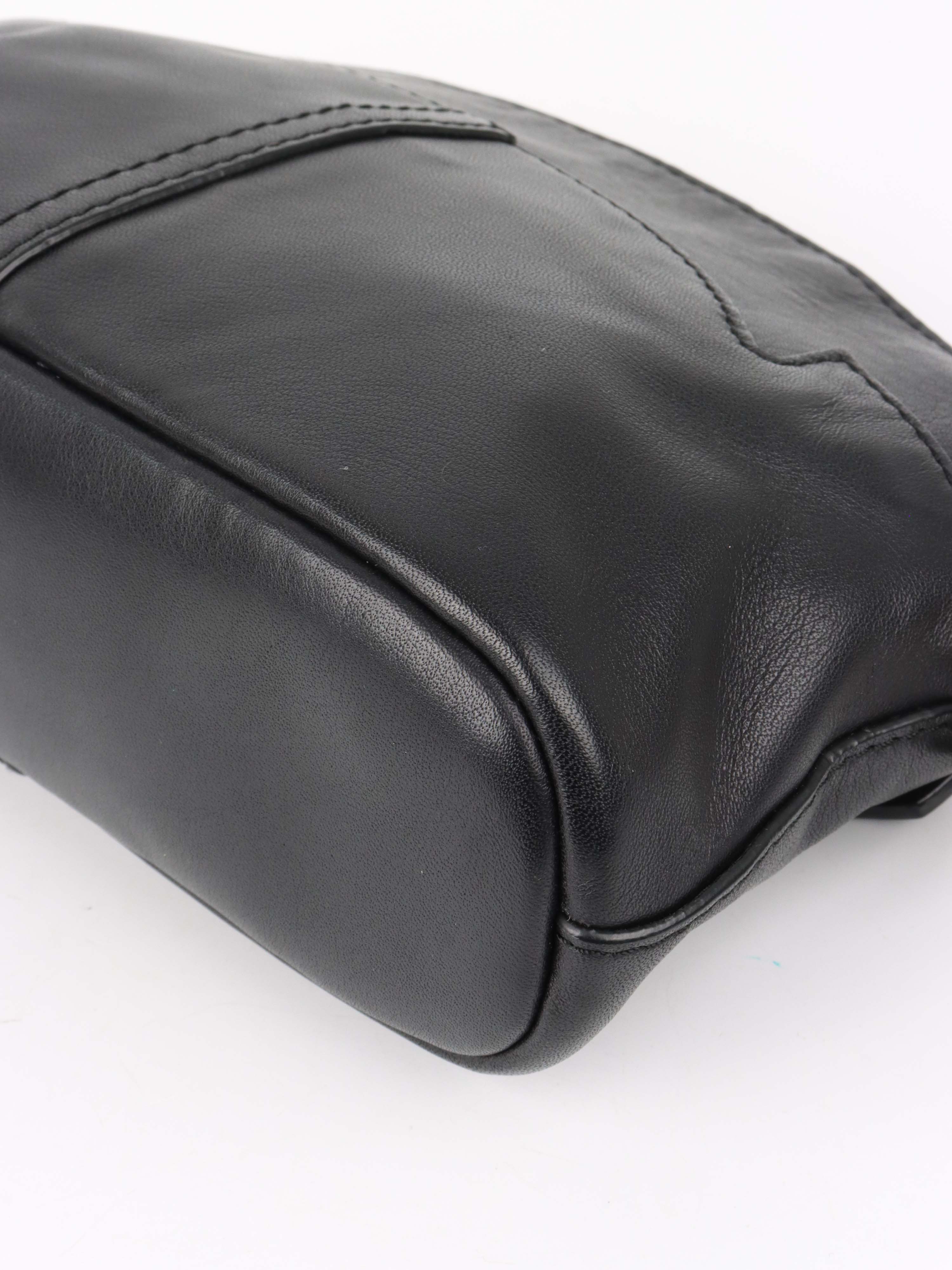 Givenchy Vintage Black Leather Crossbody Bag.