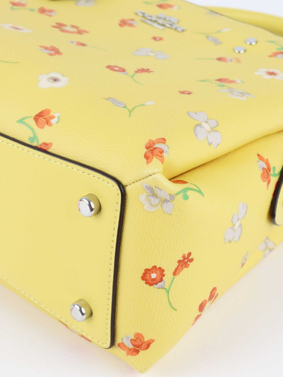 Coach Yellow Mini Lillie Carryall with Mystical Floral Print