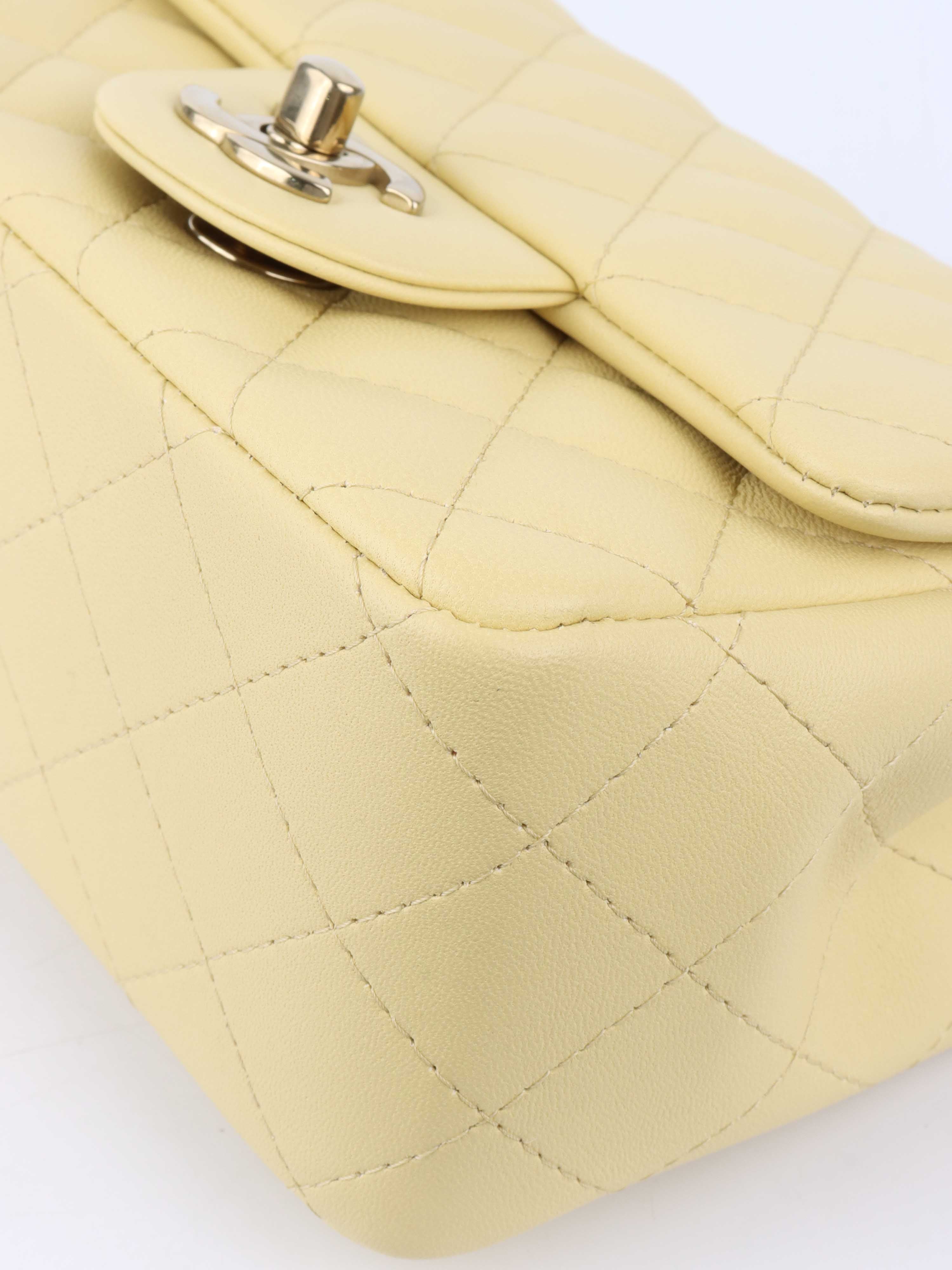 Chanel Square Pastel Yellow Mini Bag.