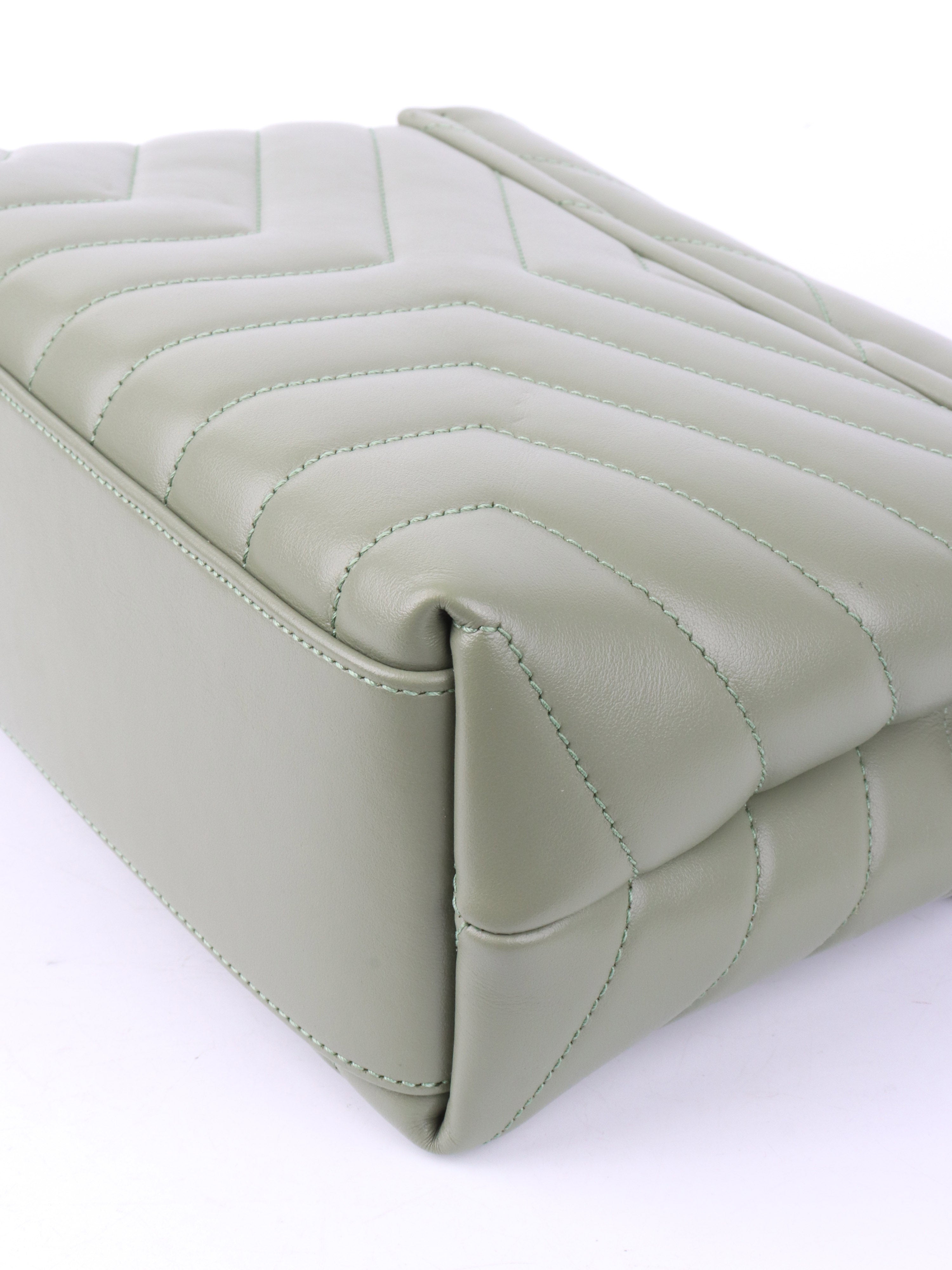 Saint Laurent Light Sage Small Loulou Bag.