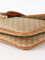 Celine Vintage Macadam Pattern Coated Canvas Clutch Bag