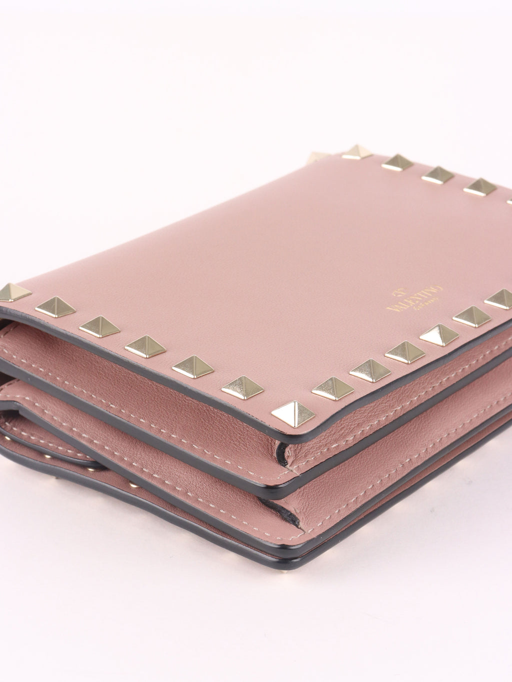 Valentino Garavani Pink Rockstud Cross Body Bag.