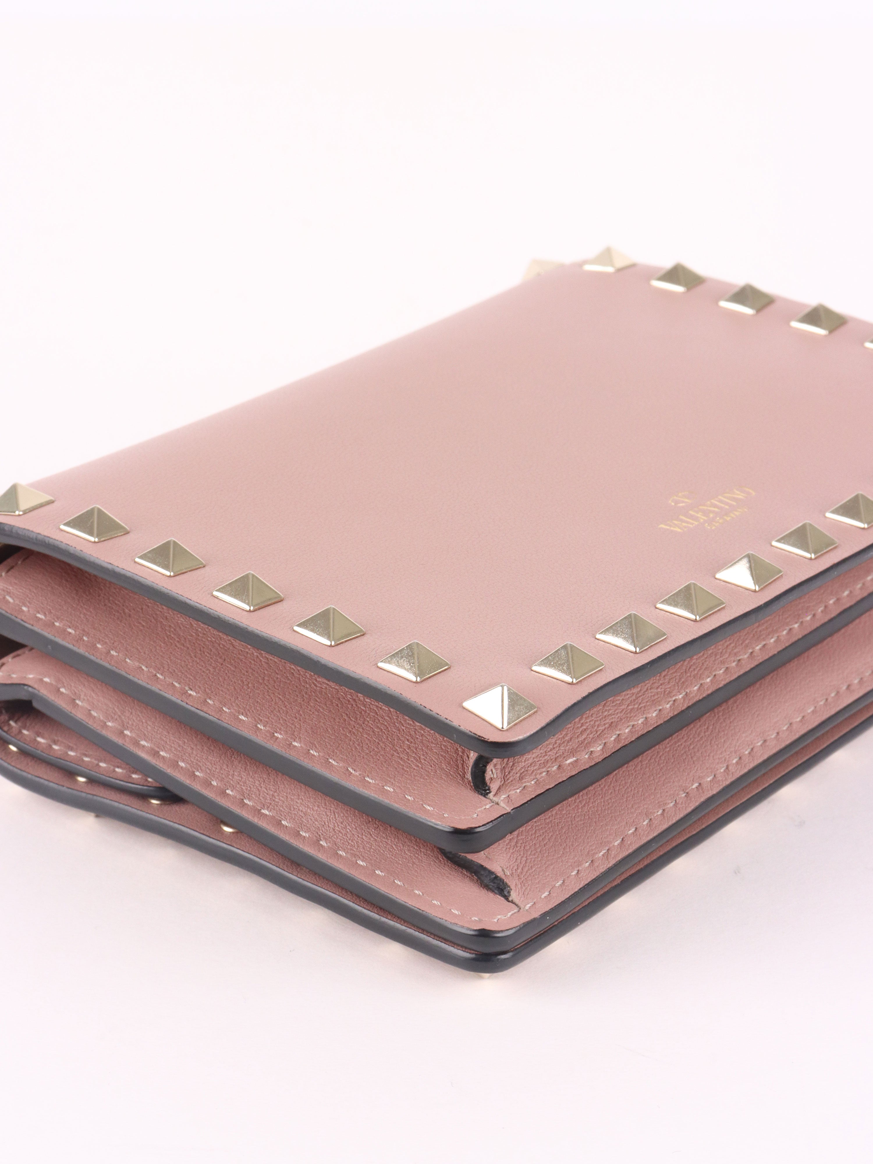 Valentino Garavani Pink Rockstud Cross Body Bag.