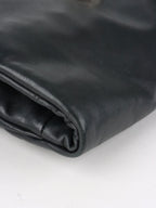 Miu Miu Black Smooth Leather with Crystal Strap Bag