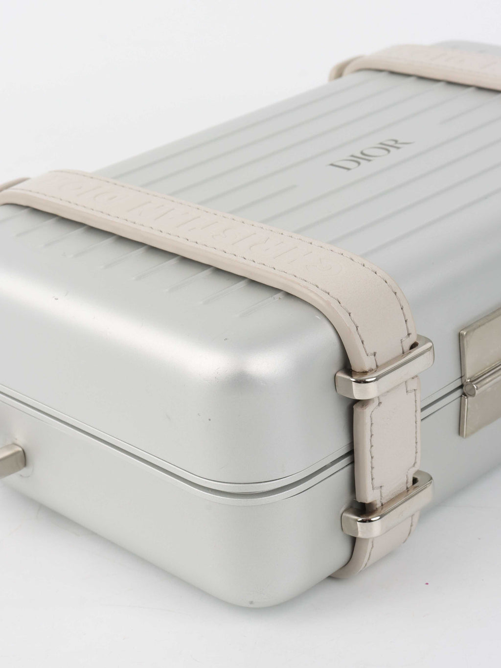 Dior x RIMOWA Silver Personal Clutch Case.