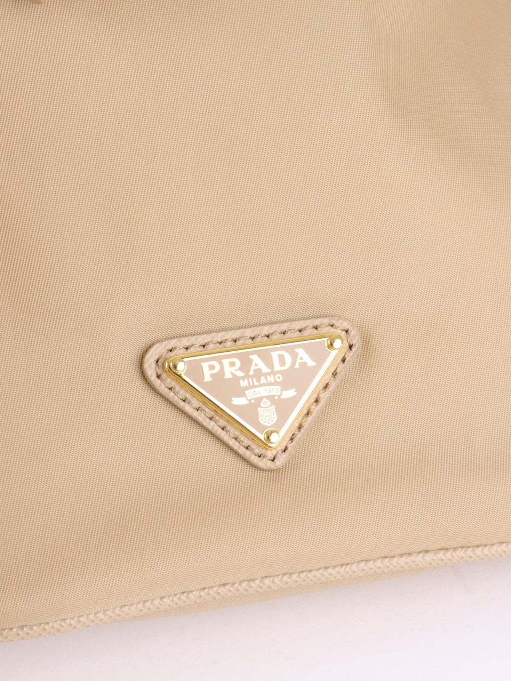 Prada Beige Nylon Re-Edition 1978 Bucket Bag.