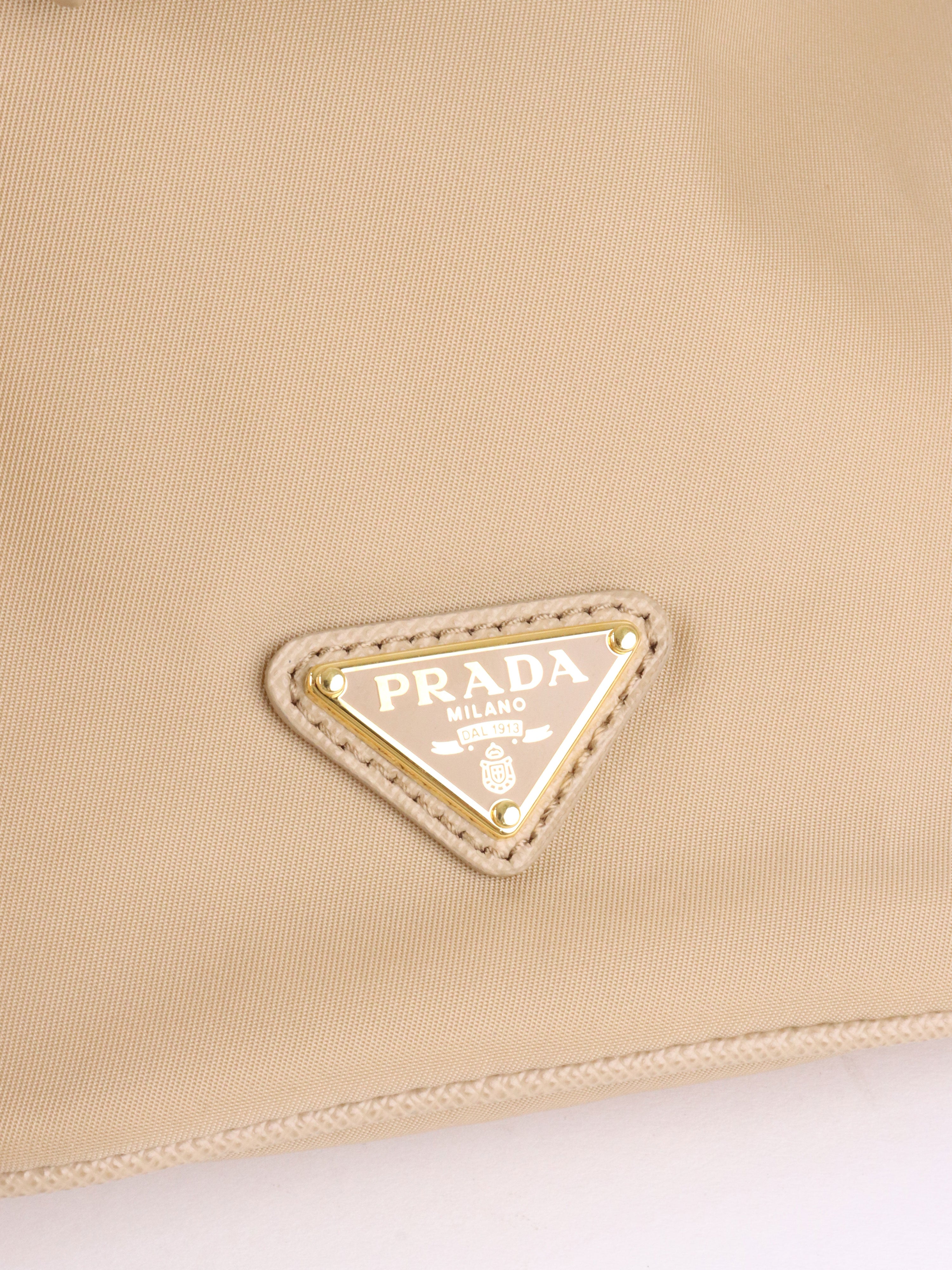 Prada Beige Nylon Re-Edition 1978 Bucket Bag.
