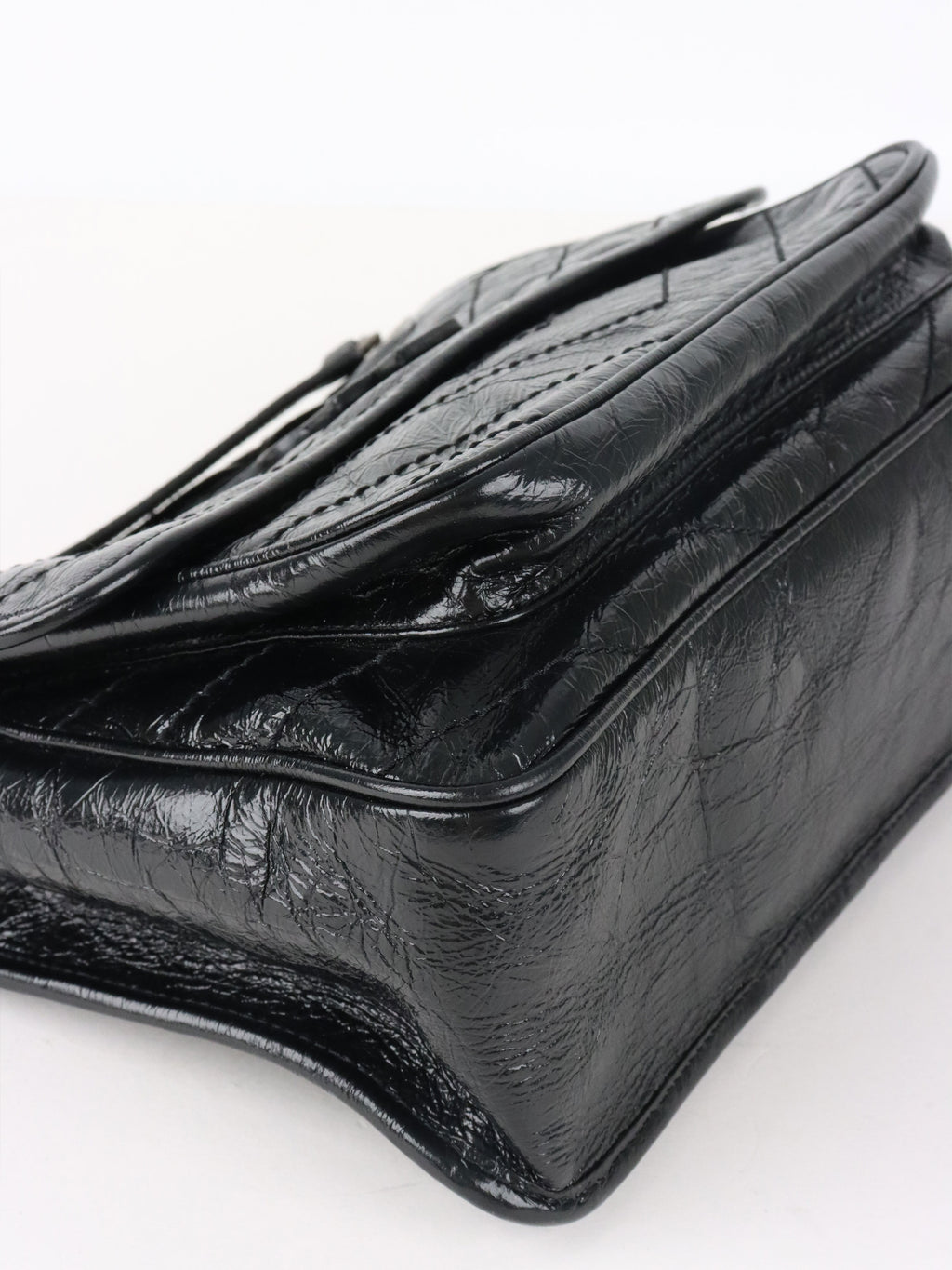 Saint Laurent Black Vintage Leather Medium Nikki Bag