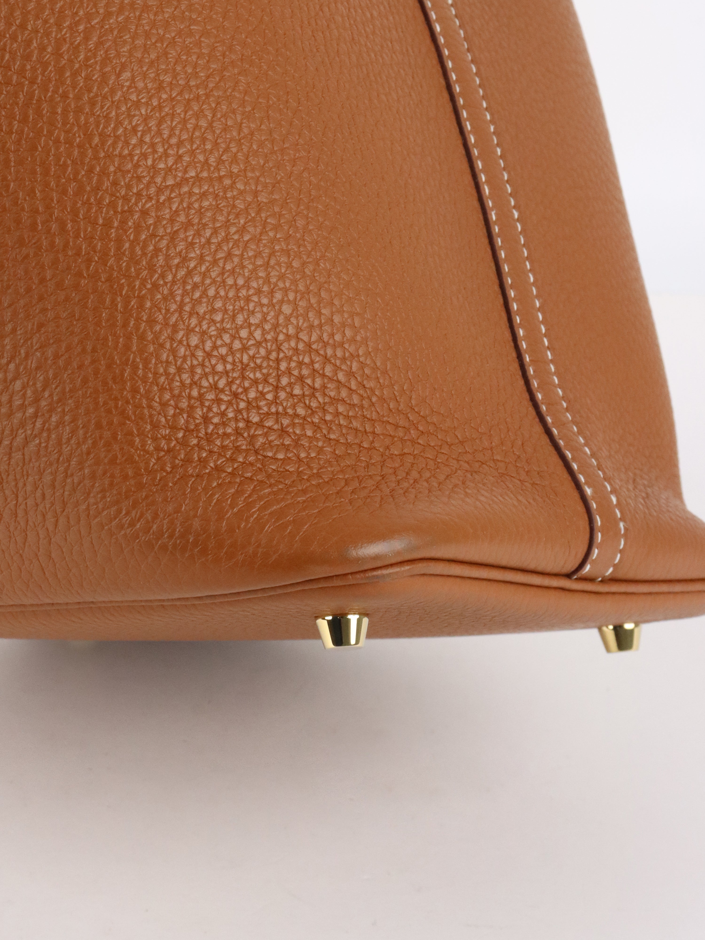 Hermes Picotin 22 Gold Taurillon Clemence Stamp U GHW