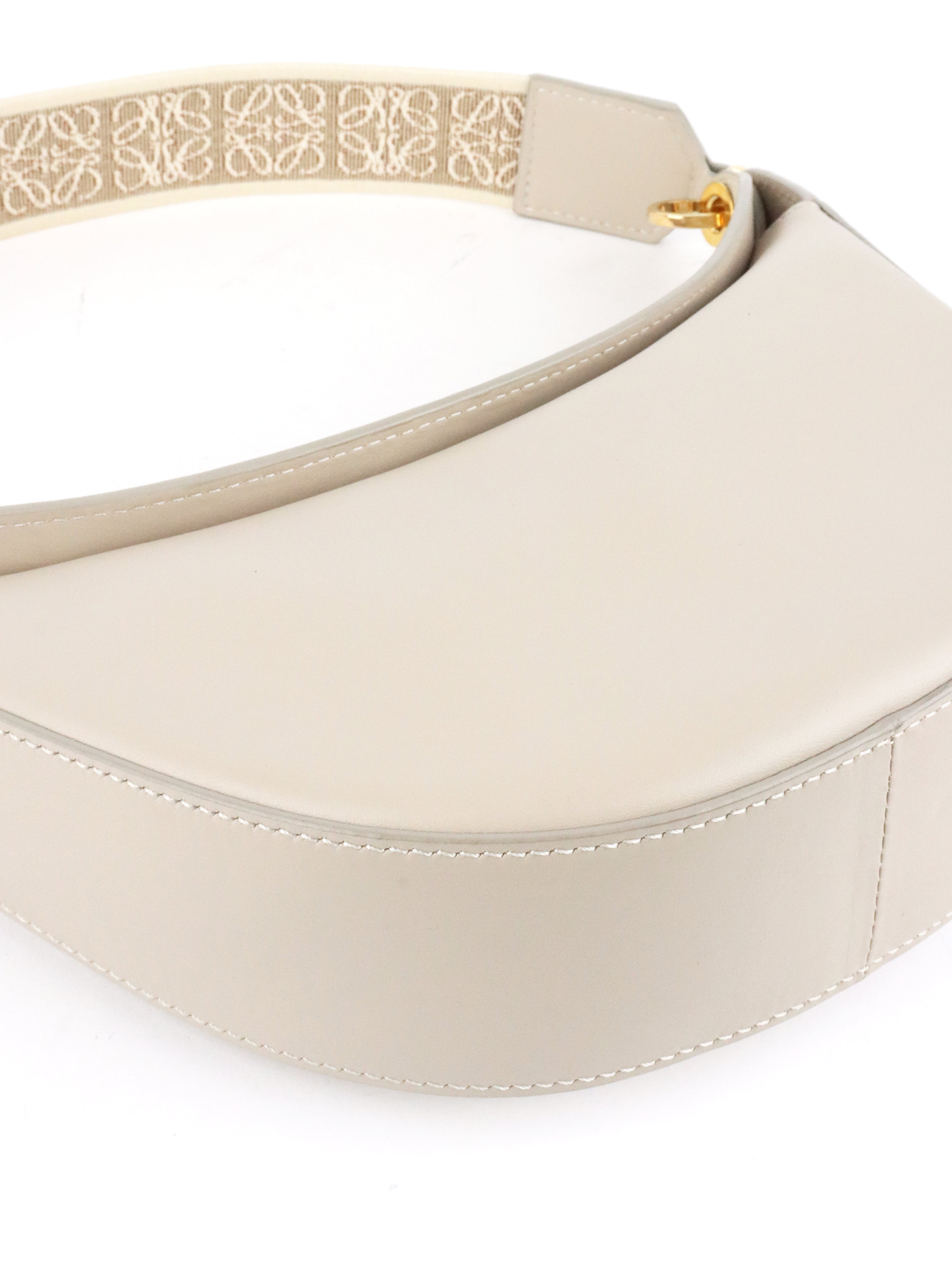 Loewe Small Light Oat Luna Leather Hobo Bag