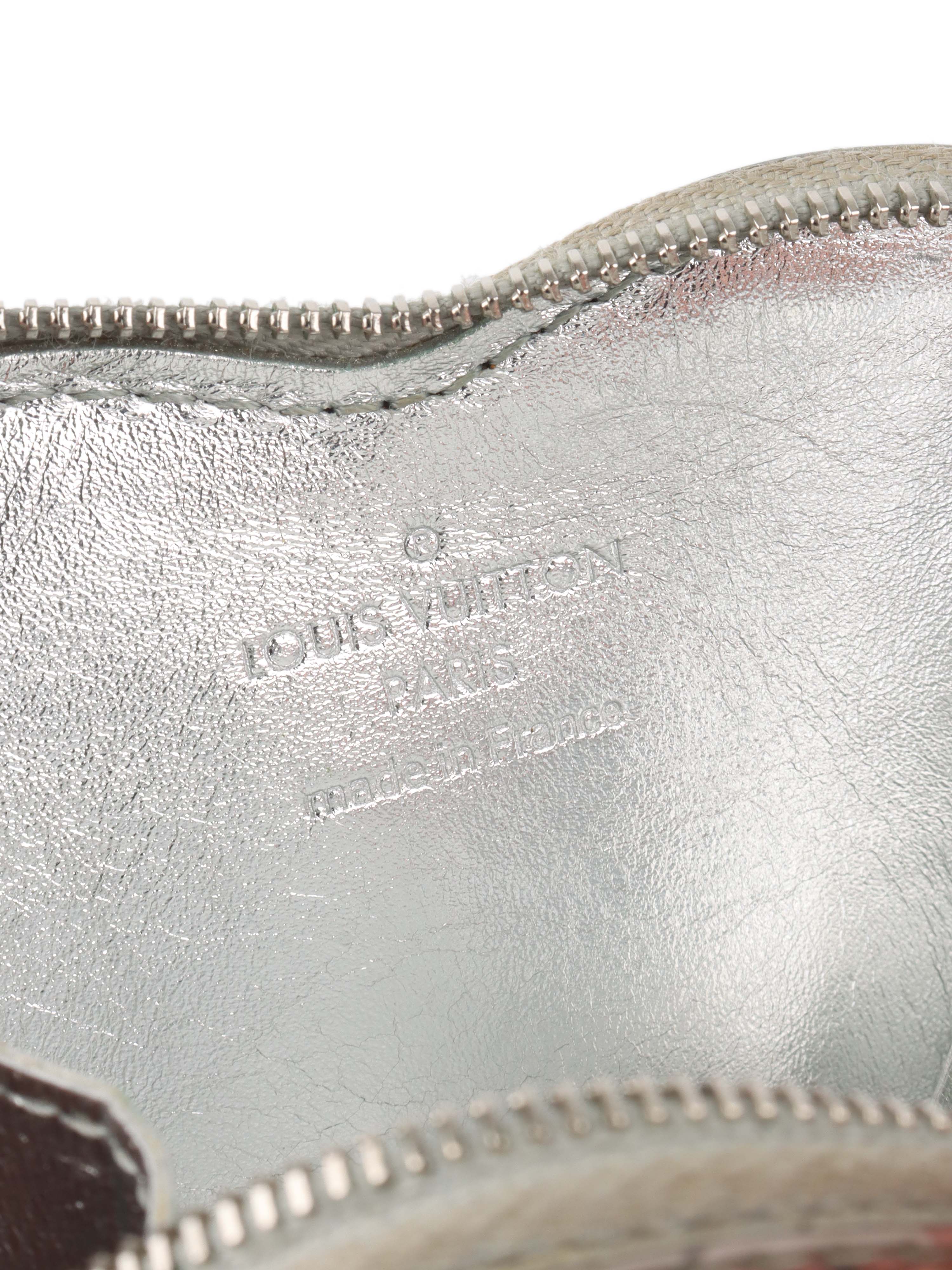Louis Vuitton Monogram Heart Coin Purse in Silver