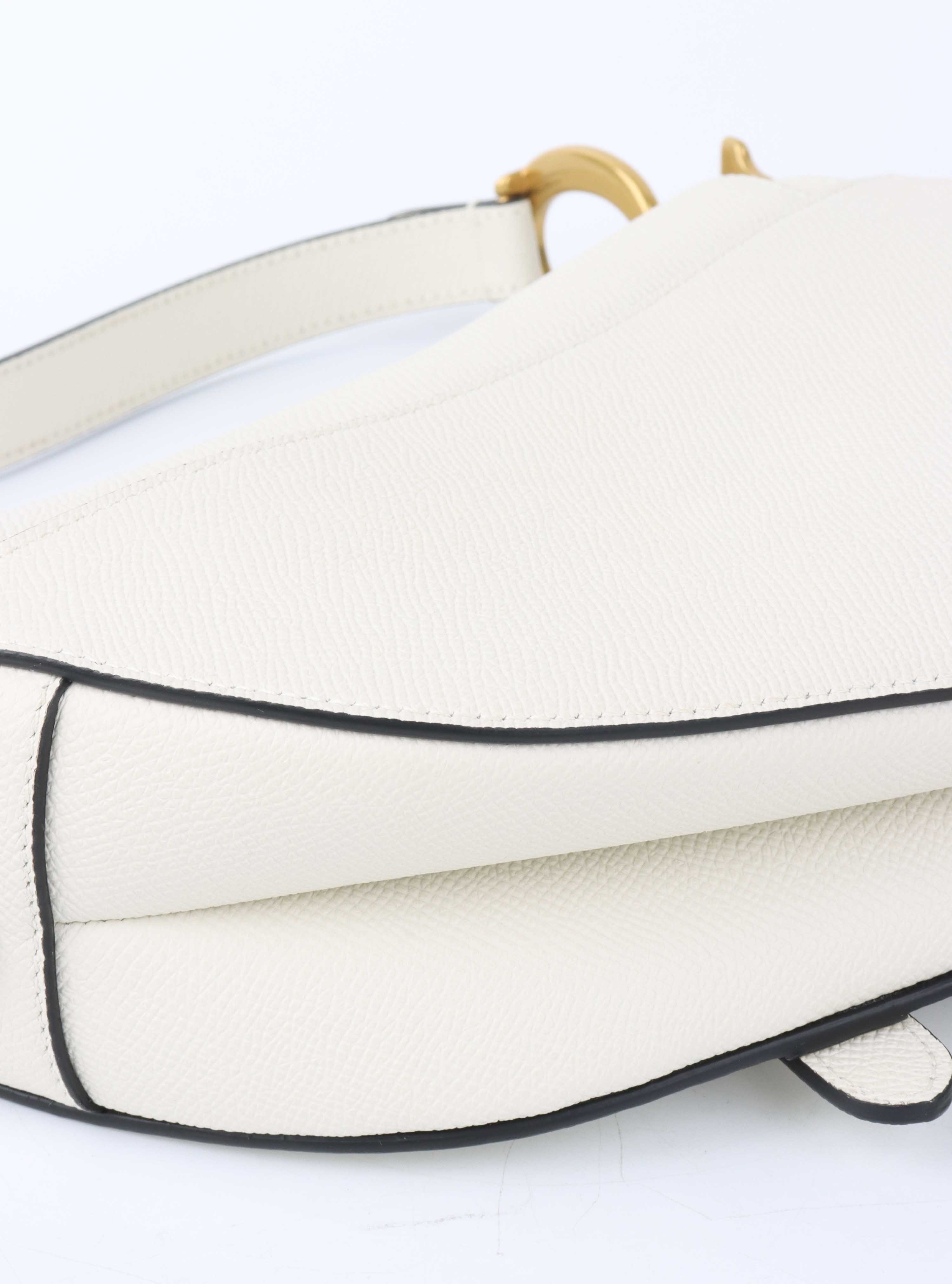 Dior White Saddle Bag.