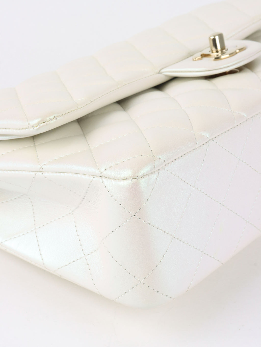 Chanel Ivory Irridecent Medium Classic Flap LGHW