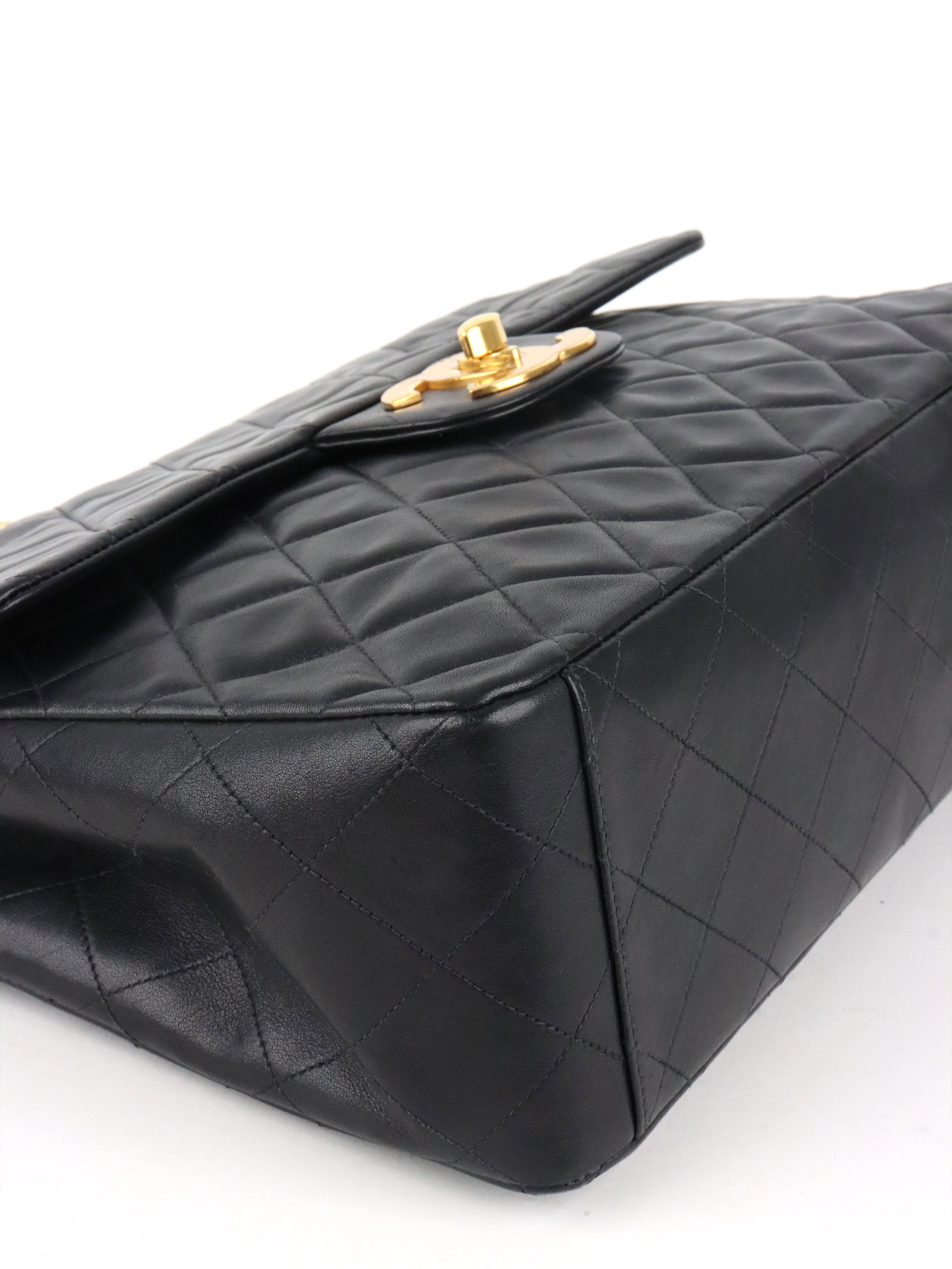 Chanel Black Vintage Jumbo Flap Bag