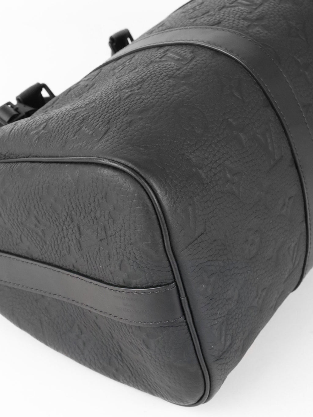 Louis Vuitton Black Monogram Taurillon Keepall Bandoulière 35