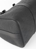 Louis Vuitton Black Monogram Taurillon Keepall Bandoulière 35