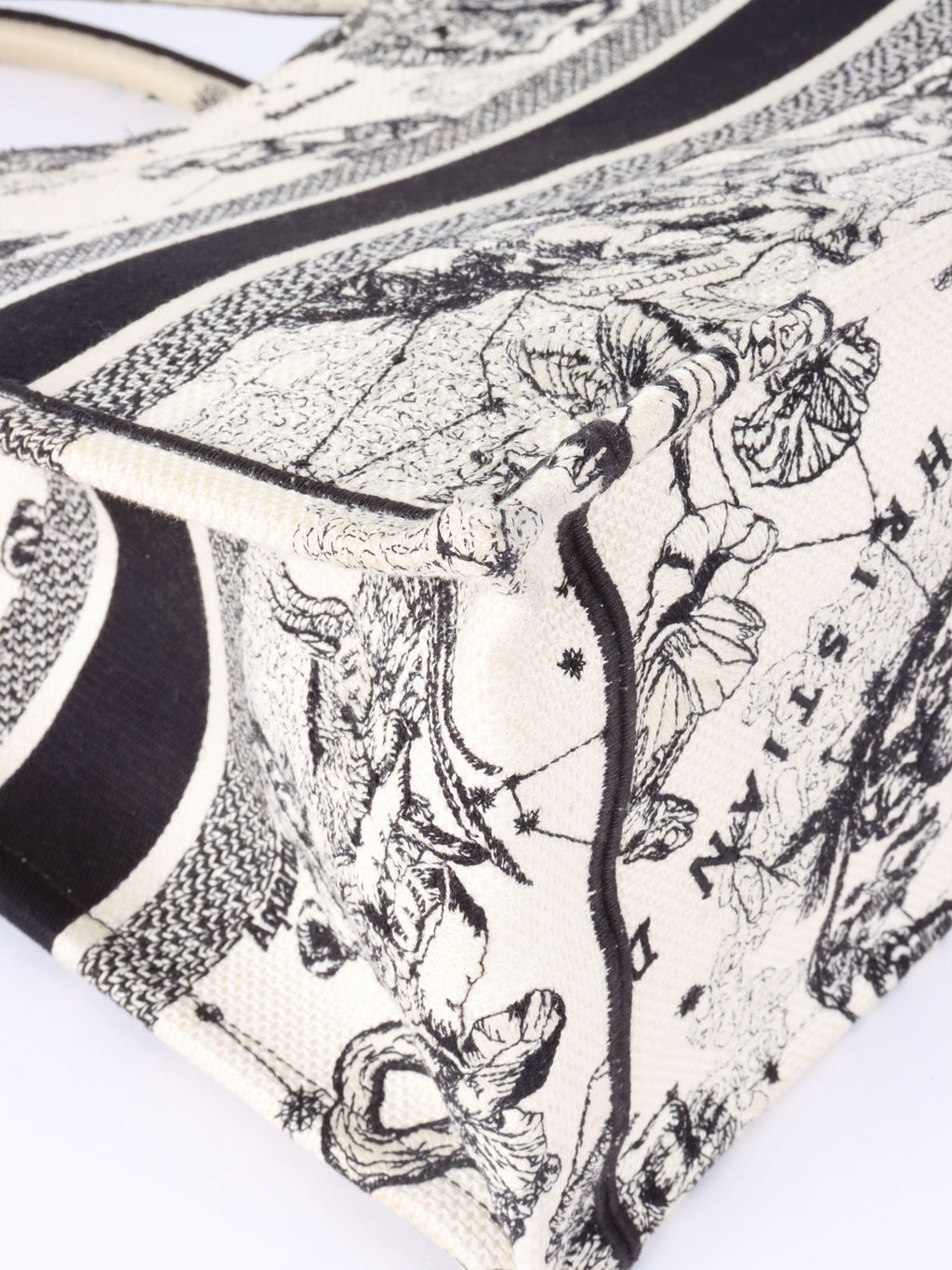 Dior Latte and Black Zodiac Medium Book Tote.