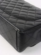 Chanel Black Caviar Maxi Double Classic Flap SHW.