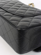 Chanel Black Medium Caviar Classic Flap GHW.