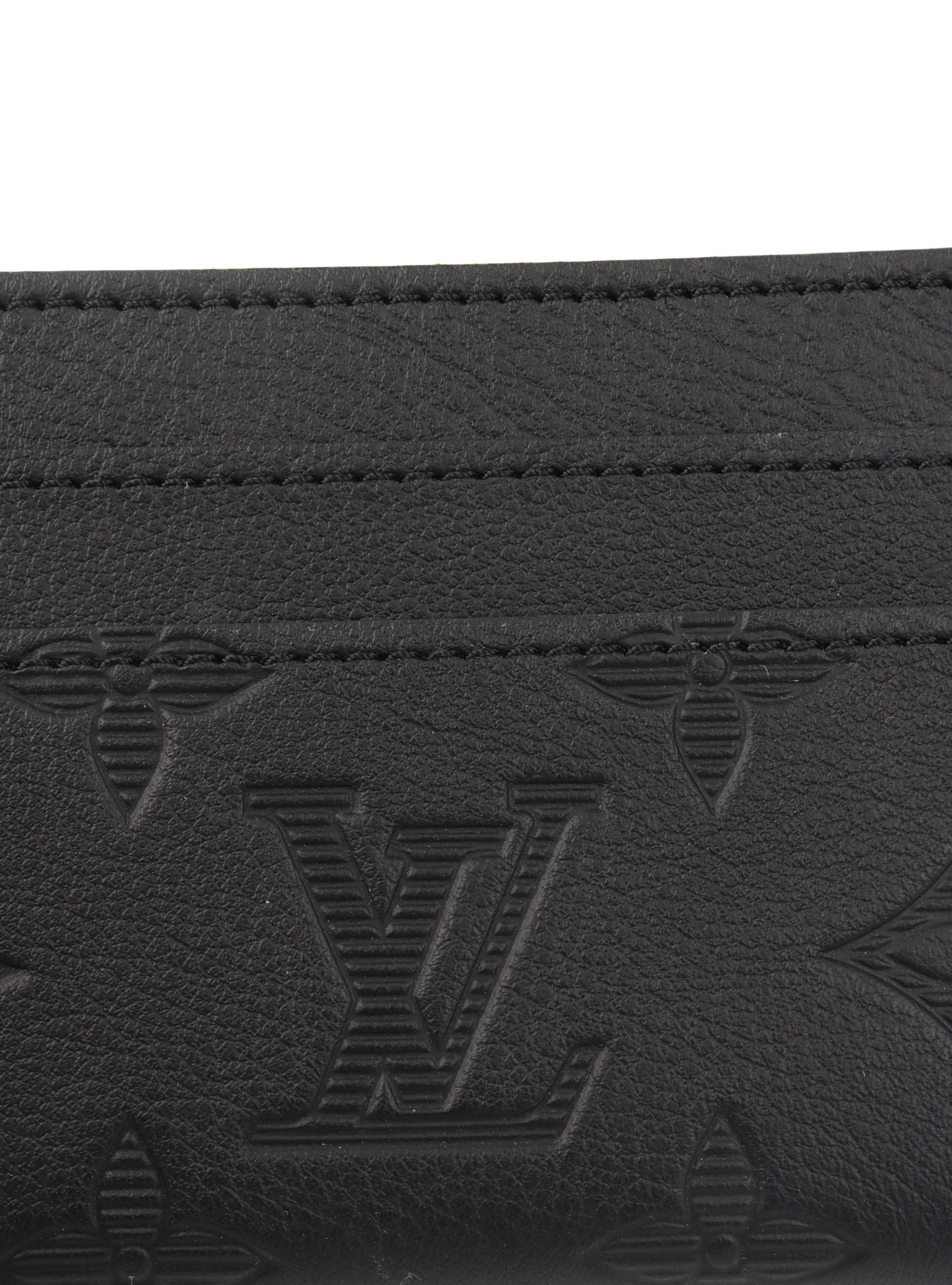 Louis Vuitton Black Double Card Holder.