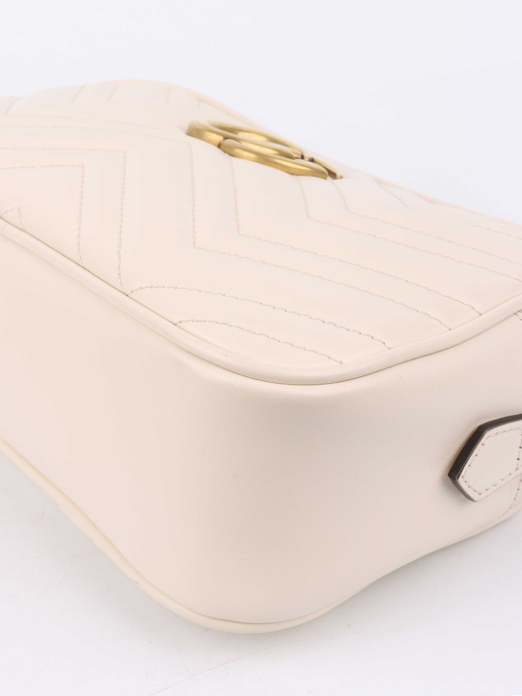 Gucci Small White Marmont Camera Bag