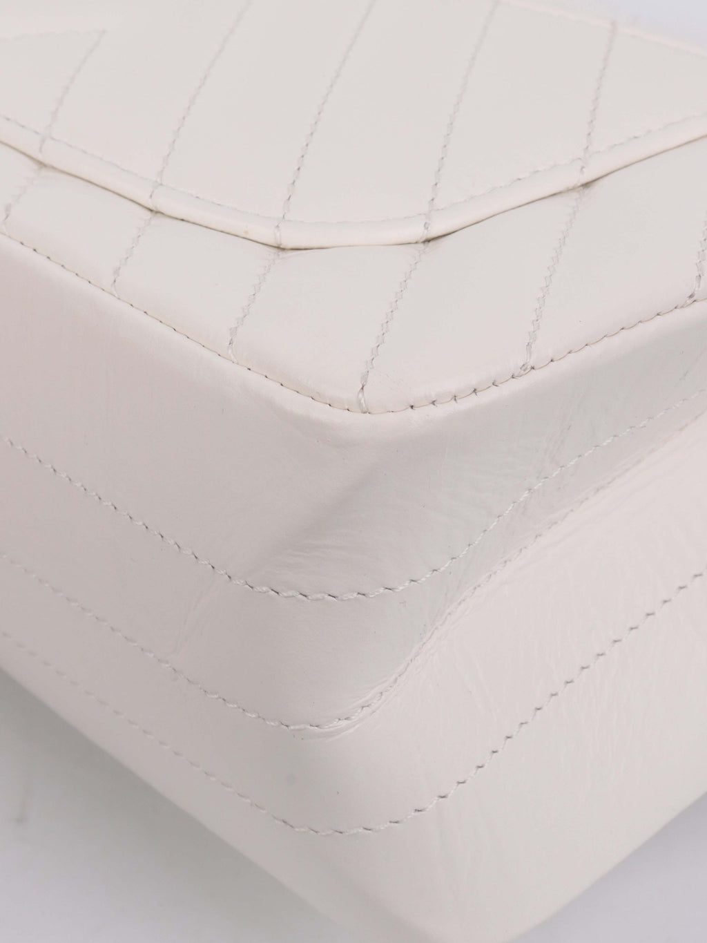 Chanel Small White Chevron 2.55 Bag.